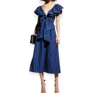Carolina Herrera Dramatic Wing Ruffle Dress